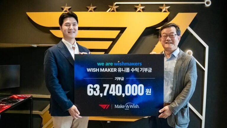 T1 Donasikan ₩63,74 Juta ke Make-A-Wish Korea Lewat Penjualan Jersey WishMaker